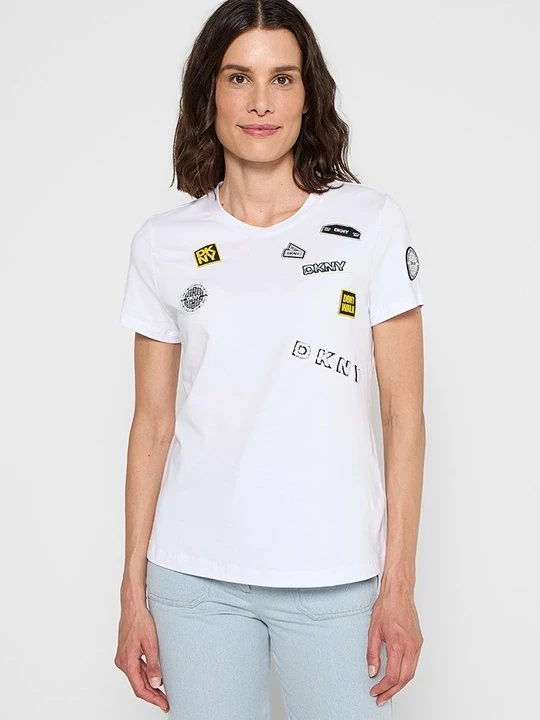 Zdjęcie produktu T-shirt z nadrukiem DKNY biały