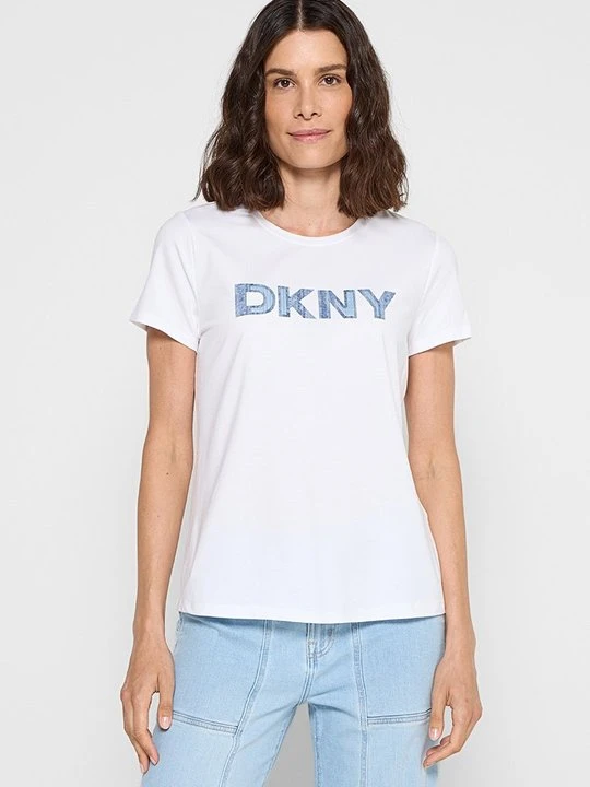Zdjęcie produktu T-shirt z nadrukiem DKNY biały