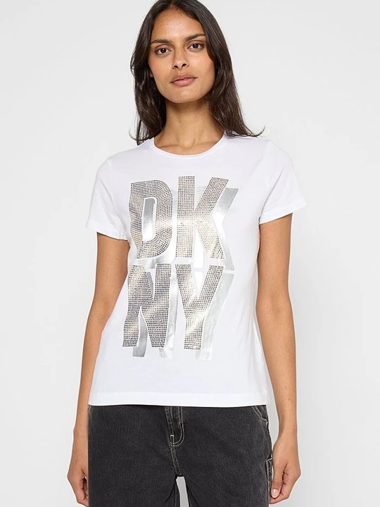 Zdjęcie produktu T-shirt z nadrukiem DKNY biały