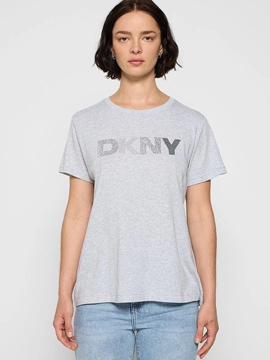 Zdjęcie produktu T-shirt z nadrukiem DKNY szary