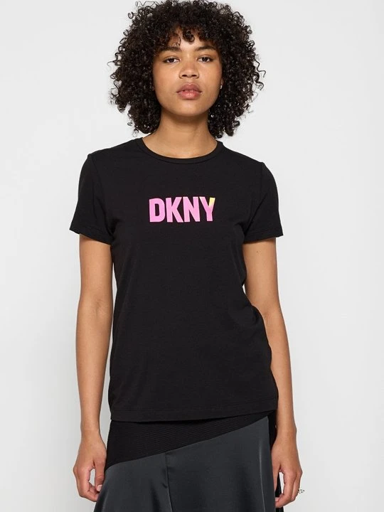 Zdjęcie produktu T-shirt z nadrukiem DKNY czarny