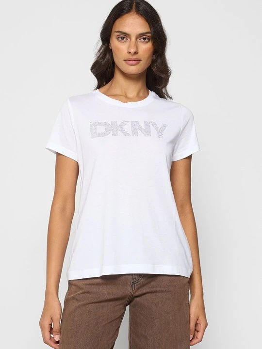 Zdjęcie produktu T-shirt z nadrukiem DKNY biały