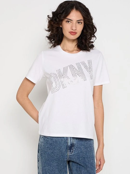 Zdjęcie produktu T-shirt z nadrukiem DKNY biały