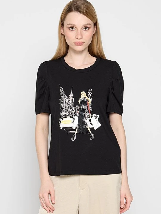 Zdjęcie produktu T-shirt z nadrukiem DKNY czarny