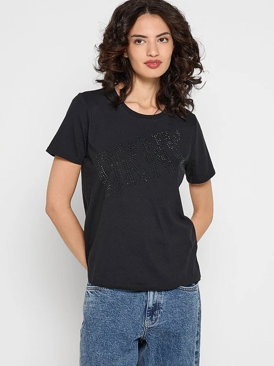 Zdjęcie produktu T-shirt z nadrukiem DKNY czarny