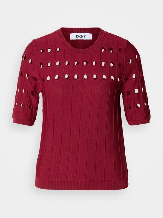 Zdjęcie produktu T-shirt z nadrukiem DKNY ciemnoczerwony