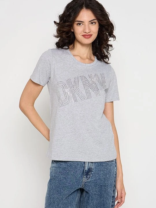 Zdjęcie produktu T-shirt z nadrukiem DKNY szary