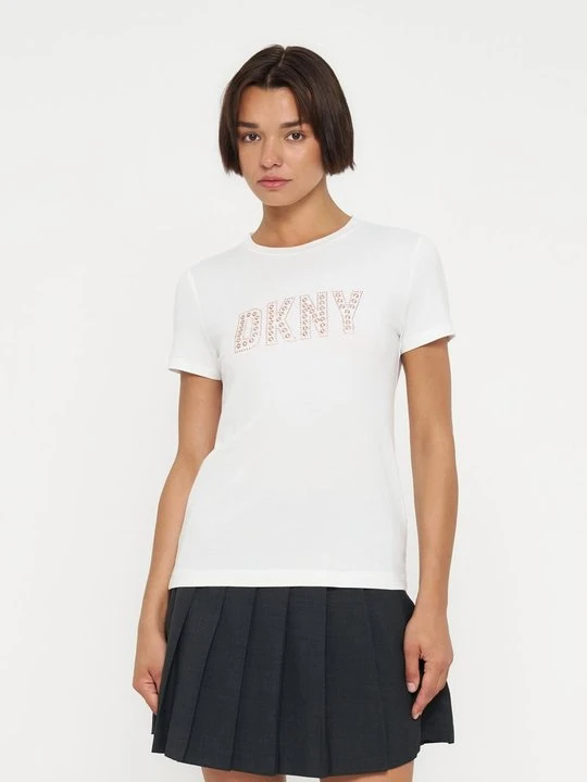 Zdjęcie produktu T-shirt z nadrukiem DKNY biały