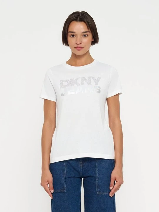 Zdjęcie produktu T-shirt z nadrukiem DKNY biały