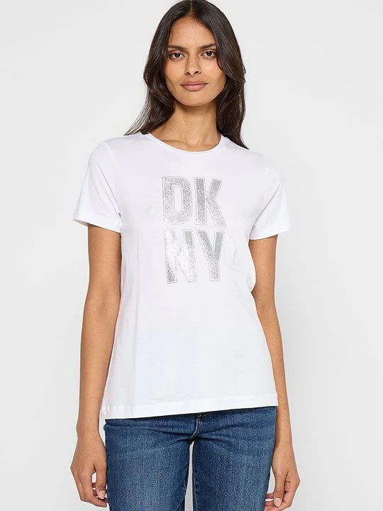 Zdjęcie produktu T-shirt z nadrukiem DKNY biały