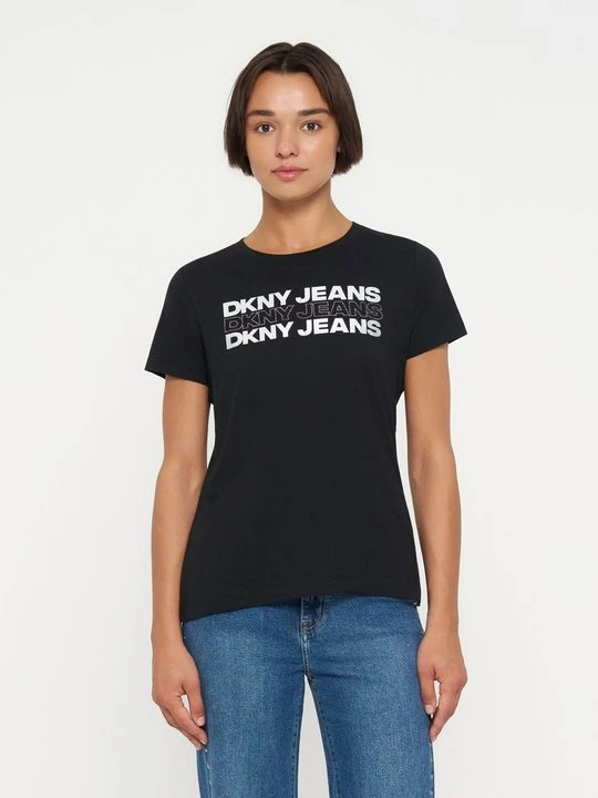 Zdjęcie produktu T-shirt z nadrukiem DKNY czarny