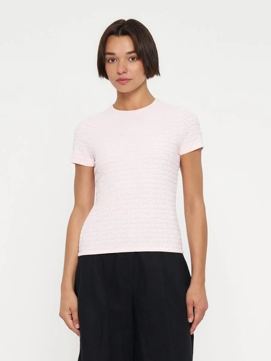Zdjęcie produktu T-shirt z nadrukiem DKNY jasnoróżowy