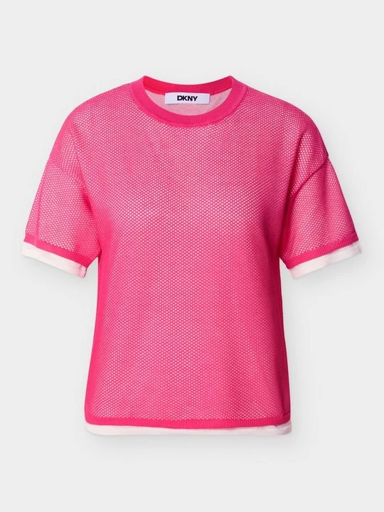 Zdjęcie produktu T-shirt z nadrukiem DKNY różowy