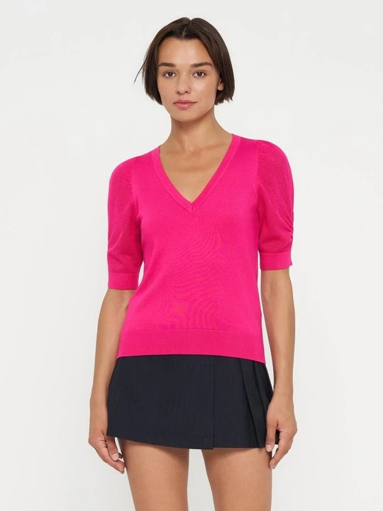 Zdjęcie produktu T-shirt z nadrukiem DKNY różowy