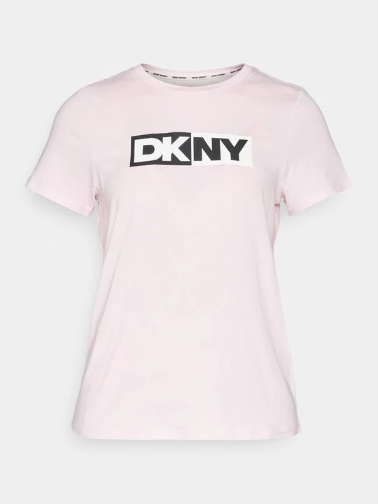 Zdjęcie produktu T-shirt z nadrukiem DKNY jasnoróżowy