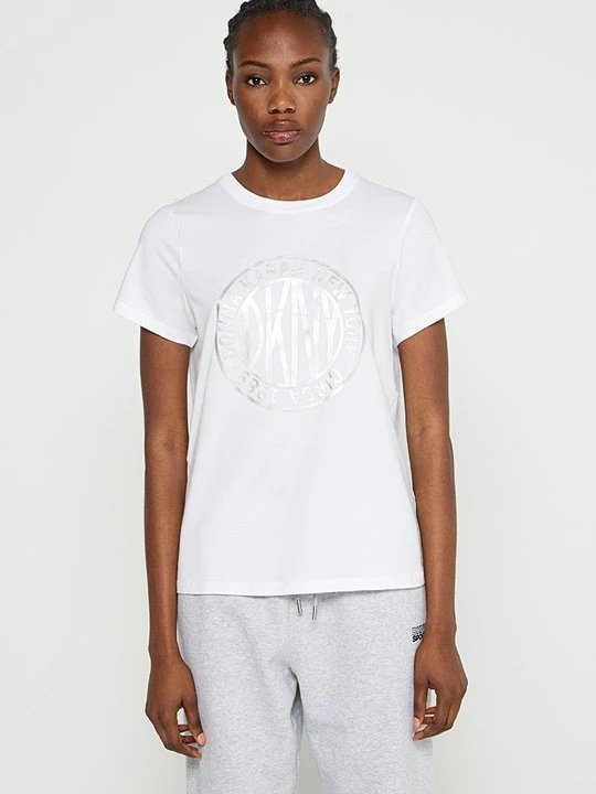 Zdjęcie produktu T-shirt z nadrukiem DKNY biały