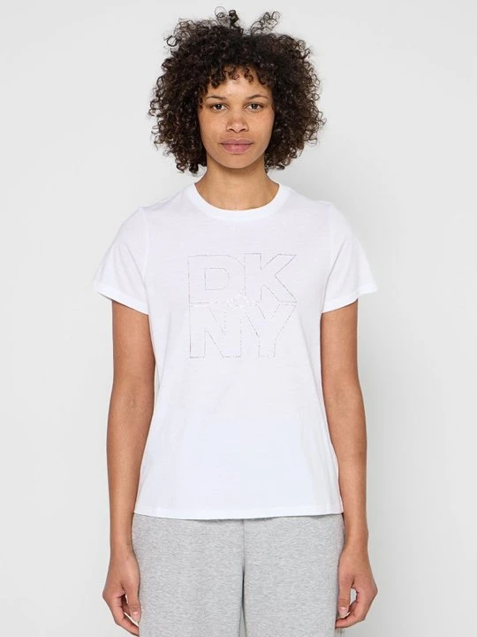 Zdjęcie produktu T-shirt z nadrukiem DKNY biały