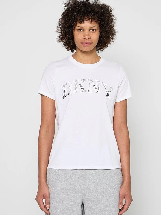 Zdjęcie produktu T-shirt z nadrukiem DKNY biały