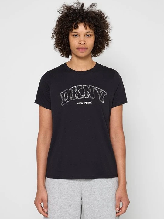 Zdjęcie produktu T-shirt z nadrukiem DKNY czarny