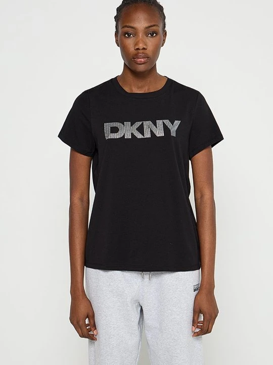 Zdjęcie produktu T-shirt z nadrukiem DKNY czarny