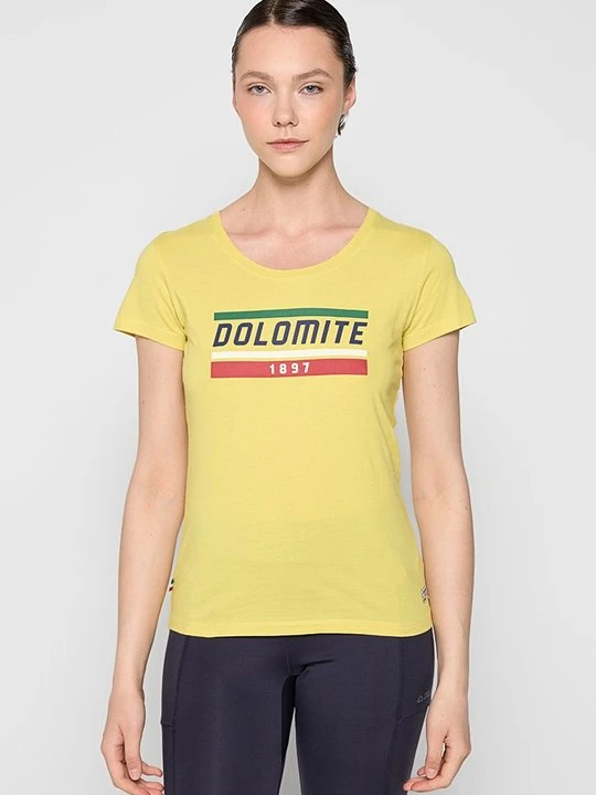 Zdjęcie produktu T-shirt z nadrukiem Dolomite żółty
