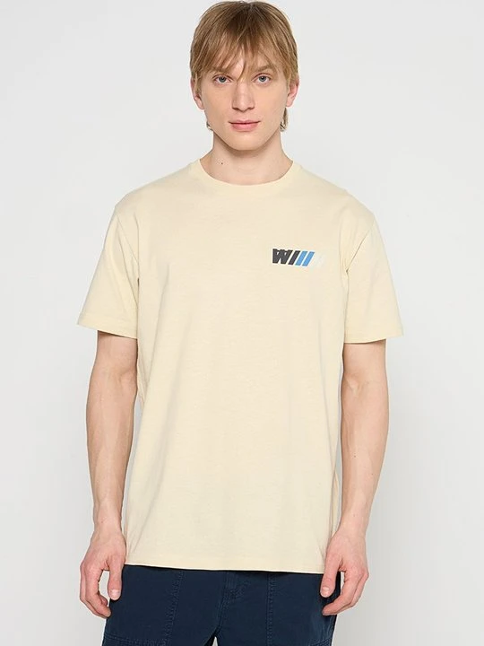 Zdjęcie produktu T-shirt z nadrukiem Double A By Wood Wood beżowy