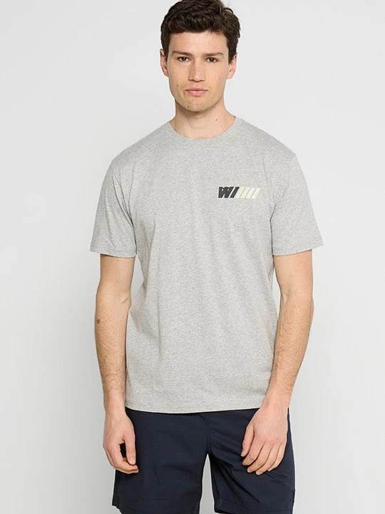 Zdjęcie produktu T-shirt z nadrukiem Double A By Wood Wood szary