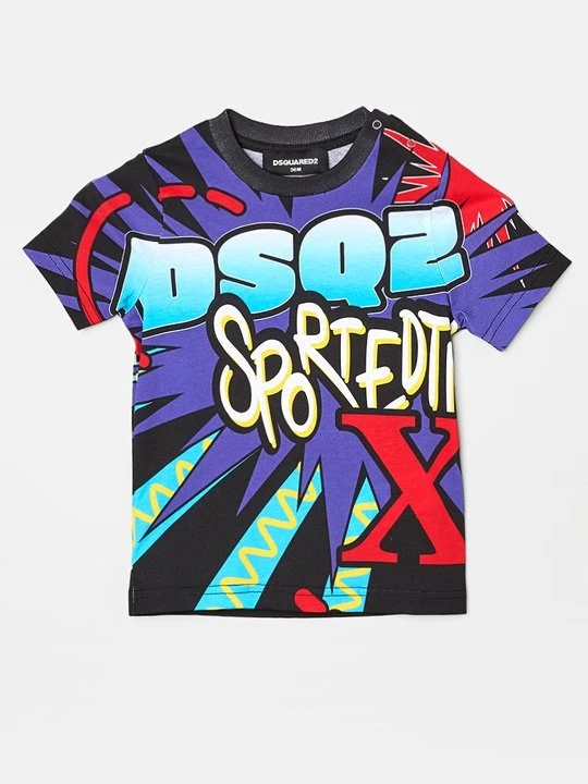 Zdjęcie produktu T-shirt z nadrukiem Dsquared2 czarny
