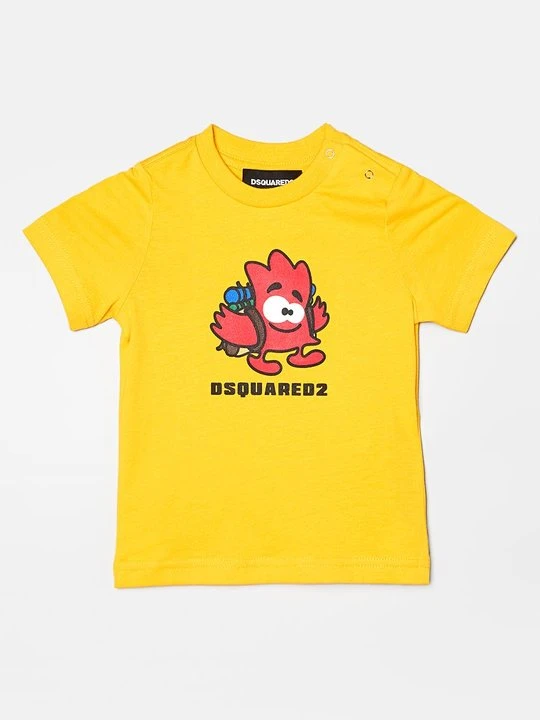 Zdjęcie produktu T-shirt z nadrukiem Dsquared2 żółty