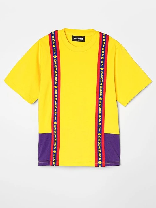 Zdjęcie produktu T-shirt z nadrukiem Dsquared2 żółty