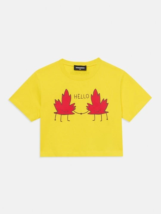 Zdjęcie produktu T-shirt z nadrukiem Dsquared2 żółty