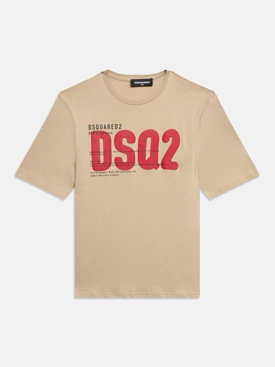 Zdjęcie produktu T-shirt z nadrukiem Dsquared2 beżowy