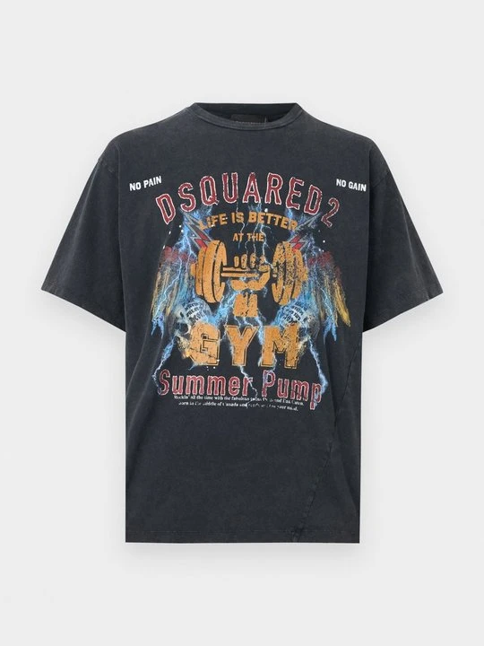 Zdjęcie produktu T-shirt z nadrukiem Dsquared2 ciemnoszary