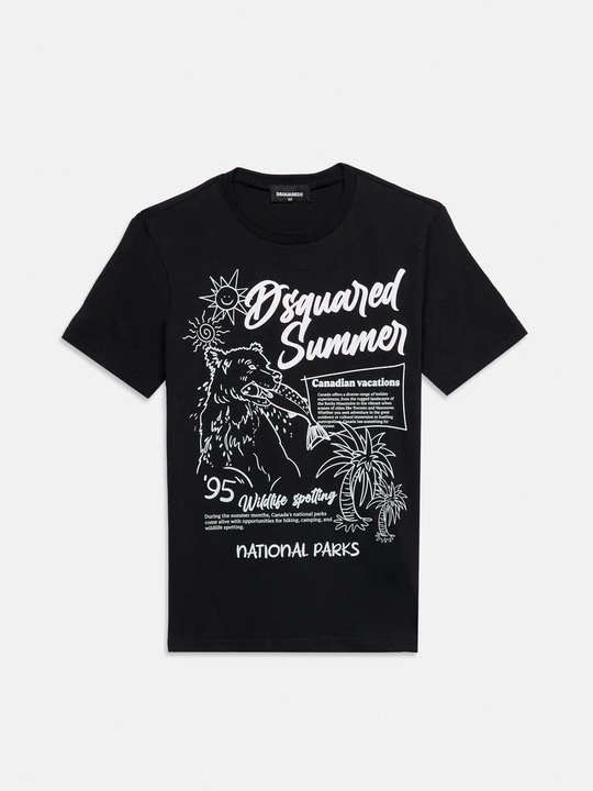 Zdjęcie produktu T-shirt z nadrukiem Dsquared2 czarny