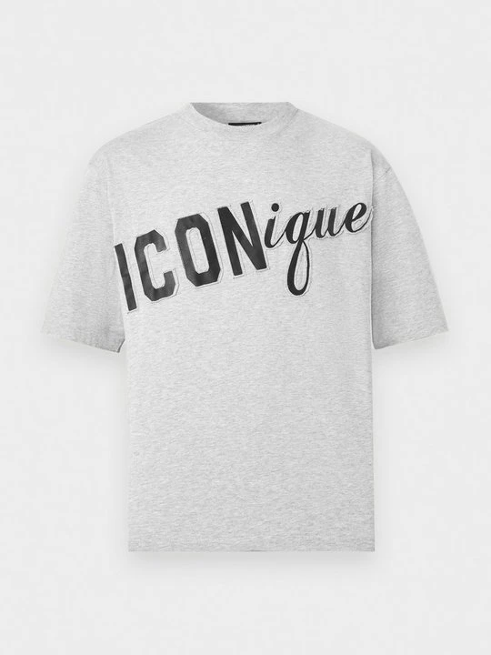 Zdjęcie produktu T-shirt z nadrukiem Dsquared2 szary melanż
