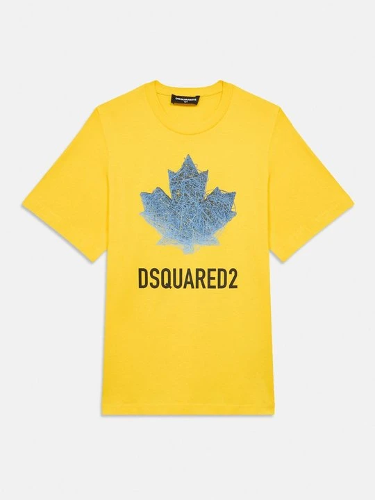 Zdjęcie produktu T-shirt z nadrukiem Dsquared2 żółty
