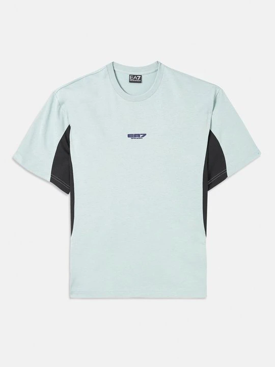 Zdjęcie produktu T-shirt z nadrukiem EA7 Emporio Armani miętowy