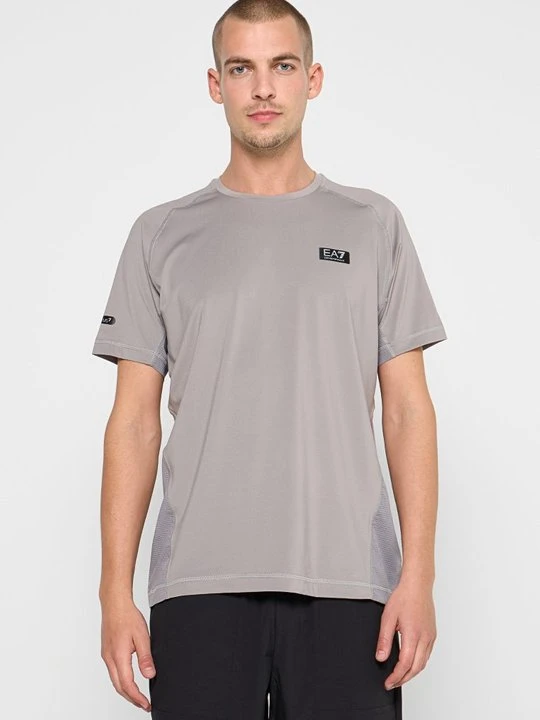 Zdjęcie produktu T-shirt z nadrukiem EA7 Emporio Armani szary