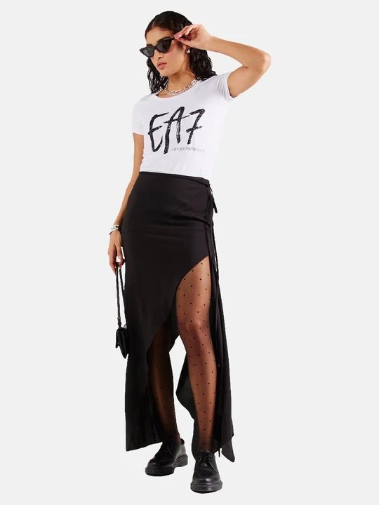 Zdjęcie produktu T-shirt z nadrukiem EA7 Emporio Armani biały