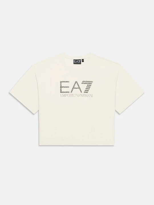 Zdjęcie produktu T-shirt z nadrukiem EA7 Emporio Armani biały