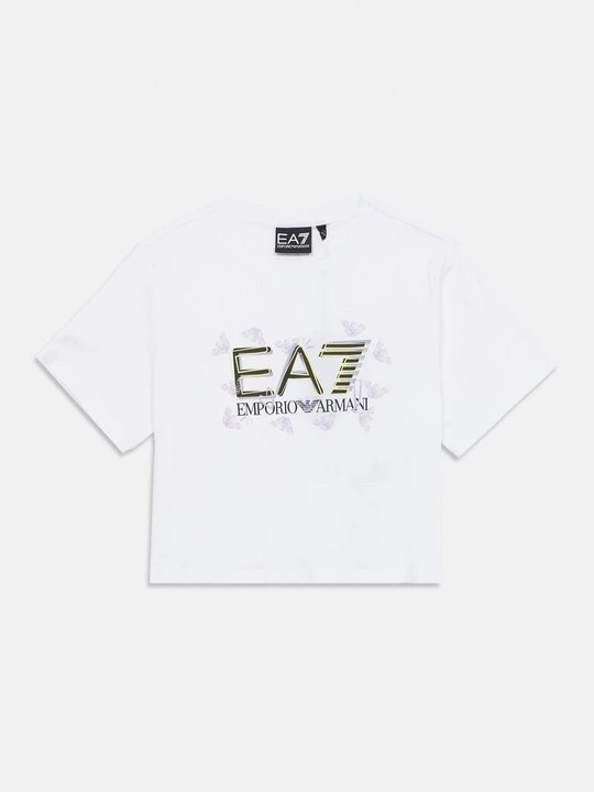 Zdjęcie produktu T-shirt z nadrukiem EA7 Emporio Armani biały
