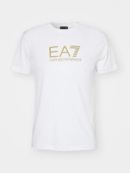 Zdjęcie produktu T-shirt z nadrukiem EA7 Emporio Armani biały
