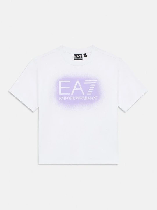 Zdjęcie produktu T-shirt z nadrukiem EA7 Emporio Armani biały