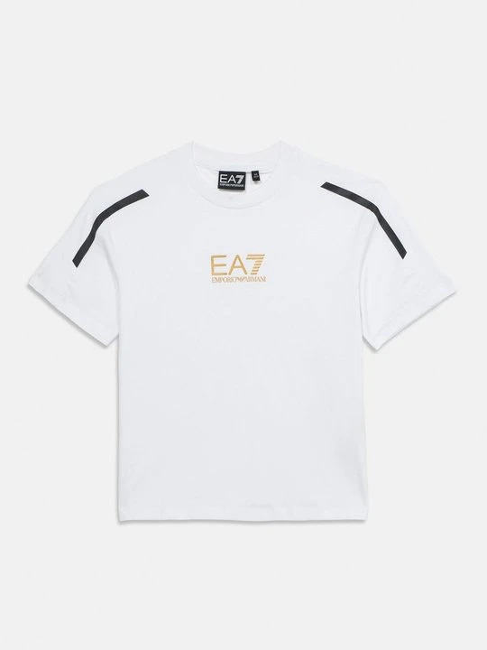 Zdjęcie produktu T-shirt z nadrukiem EA7 Emporio Armani biały