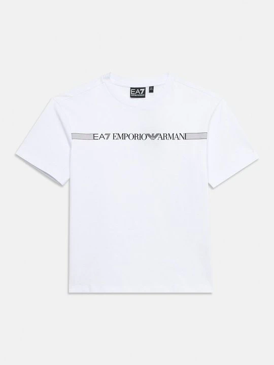Zdjęcie produktu T-shirt z nadrukiem EA7 Emporio Armani biały
