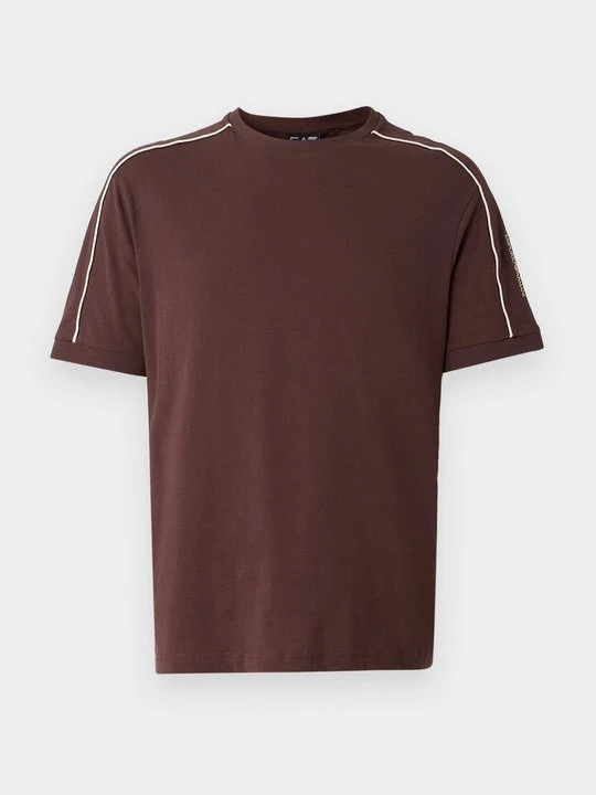 Zdjęcie produktu T-shirt z nadrukiem EA7 Emporio Armani bordowy