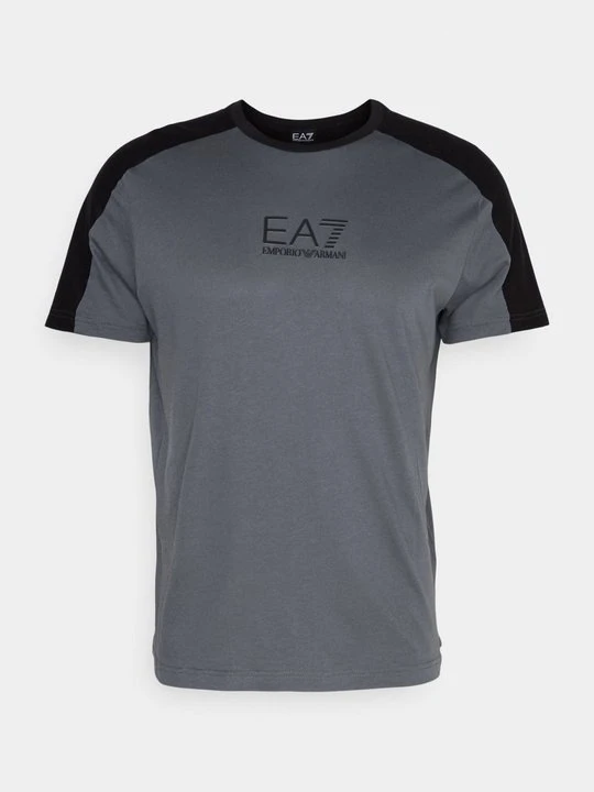 Zdjęcie produktu T-shirt z nadrukiem EA7 Emporio Armani ciemnoszary