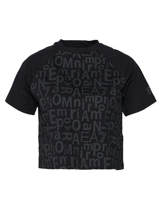 Zdjęcie produktu T-shirt z nadrukiem EA7 Emporio Armani czarny