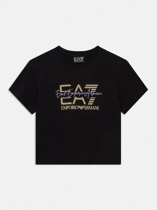 Zdjęcie produktu T-shirt z nadrukiem EA7 Emporio Armani czarny