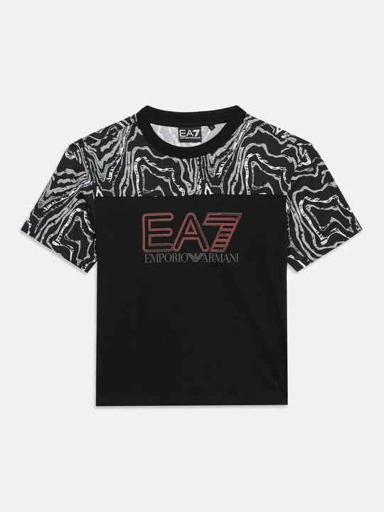 Zdjęcie produktu T-shirt z nadrukiem EA7 Emporio Armani czarny